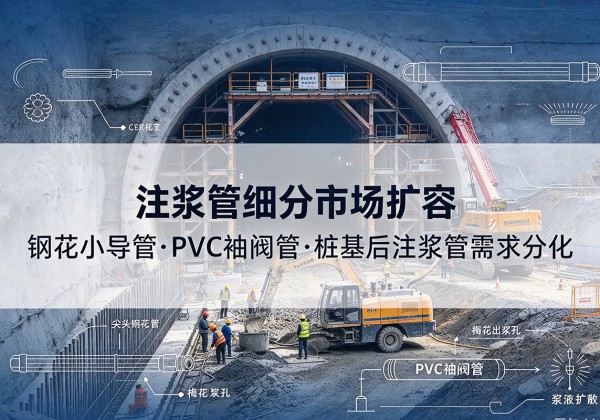 雨湖注浆管细分市场扩容，隧道钢花小导管、PVC 袖阀管、桩基后注浆管需求分化